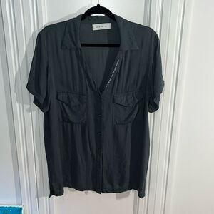 OM & AH London Button Down Top Size M